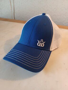 Dynamic Discs Snapback Trucker Hat Blue White Mesh Disc Golf Cap Embroidered